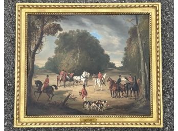 An Early 19th Century Hunt Themed Oil On Canvas In Gilt Wood Frame, John E. Ferneley (English, 1781-1860)