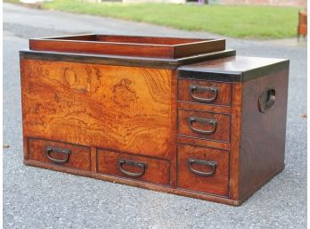 A Turn-of-the-century Burl Wood Japanese Hibachi