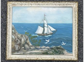 A Nautical Oil On Board, Signed Chotkoweski