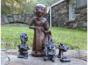 A Trio Of Ethiopian Falasha Clay Figurines