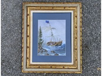 A Signed Nautical Print, Signed Alexander '93