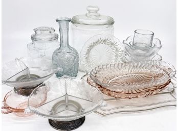 Vintage Glassware - Depression Glass, Etched Glass And More!