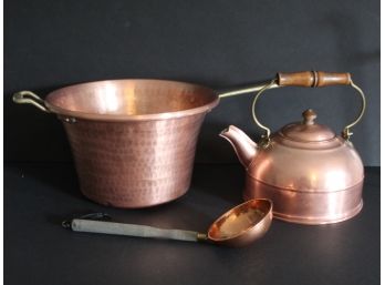 Trio Of Copper Kitchenware