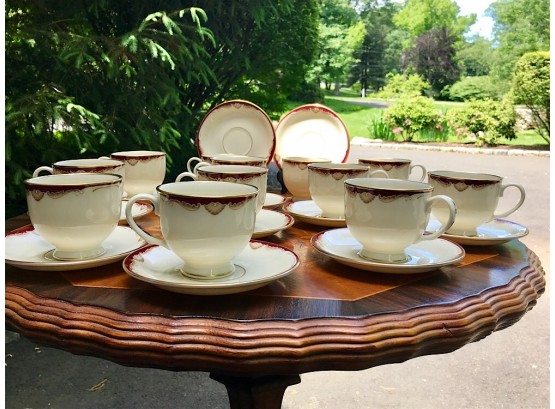 Lenox 'Pierce' Cups And Saucers
