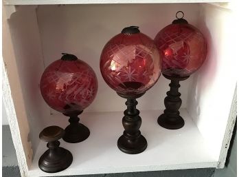 Cranberry Globes/Ornaments