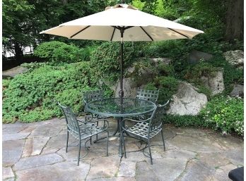 Jordan Brown Outdoor Table Chairs And Umbrella
