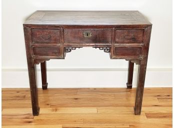 A 19th Century Carved Rosewood Chinoiserie Desk