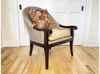 A Modern Wicker Arm Chair (Possibly Restoration Hardware)