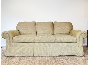 An Upholstered Rolled Arm Sofa By Sherill Furniture