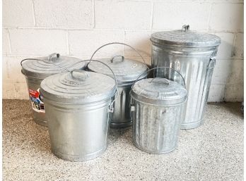 Galvanized Steel Trash Cans