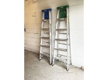 A Pair Of Aluminum A Frame Ladders