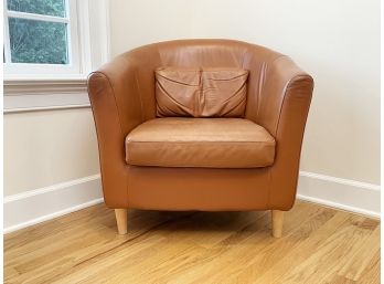 A Modern Leather Club Chair