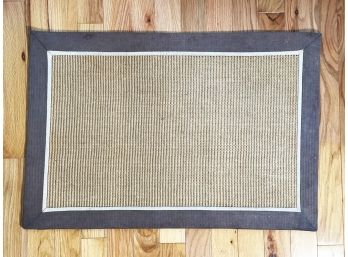 A Sisal Mat With Grey Trim