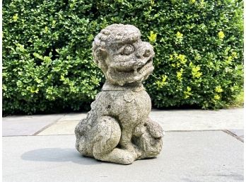 A Vintage Cast Stone Foo Dog