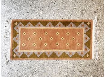 A Geometric Wool Area Rug