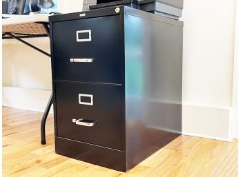 A Staples Metal Double File Drawer