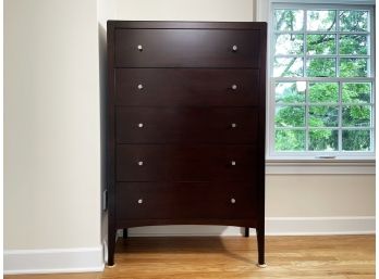 A Modern Mahogany Chest Of Drawers