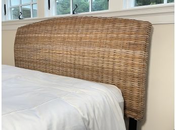 A Modern Wicker Queen Headboard By Restoration Hardware