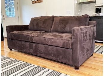 A Sleeper Sofa In Chocolate Microfiber By Crate And Barrel