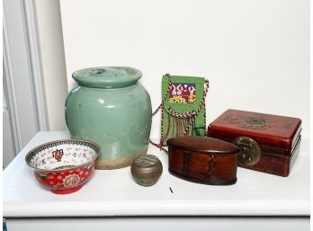 Vintage Chinoiserie And World Art Accessories - Including Antique Mahjong Tiles