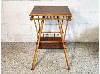 A Victorian Rattan Stick And Ball Occasional Table