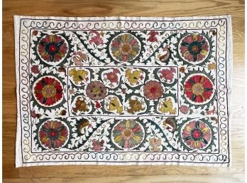 A Crewel Tapestry Or Table Runner