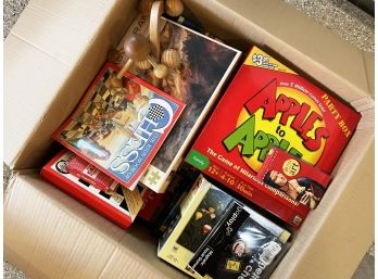 A Box Of Games And A Box Of Frames