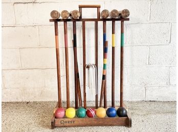 A Vintage Croquet Set