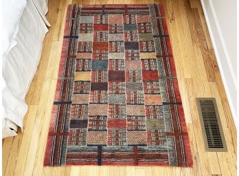 A Tibetan Hand Dyed Wool Rug