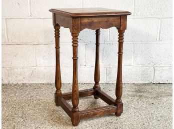 A Carved Oak Side Table