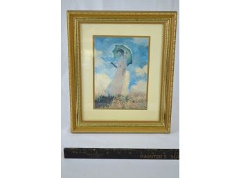 Reproduction Monet In Frame ' Lady With Parasol'