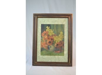 Vintage Max Streckenbach 'Poppies' In Red Print