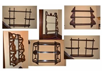 Six Custom Wall Hanging Display Shelves