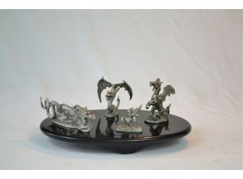 Pewter Dragon Set