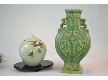 Lot Of Two Antique Japanese Vases