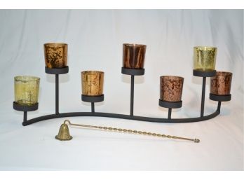 7 Votive Candle Holder With Antique Snuffer