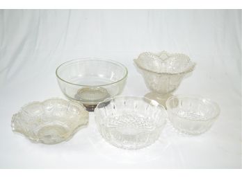 Cut Glass And Crystal Bowl Lot