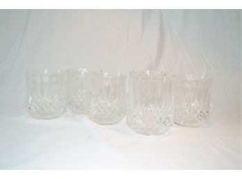 Longchamp French Crystal Rocks Glasses Set Of 6