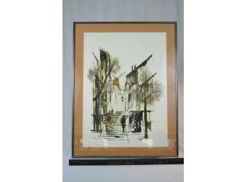 Vintage Watercolor Painting Signed Dryze