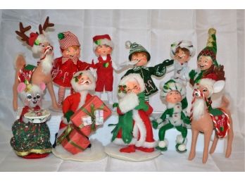 Annalee Christmas Plush Dolls Lot Number 1