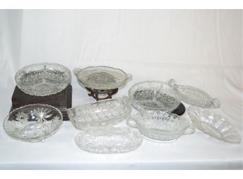 Cut Glass And Crystal Candy Dish Lot