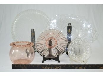 Vintage Glass Serving Lot