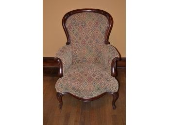 Traditional Victorian Walnut Parlor Chair