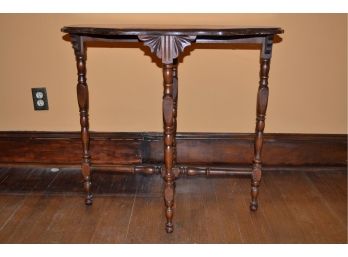 Victorian Accent Table With Scalloped Edges