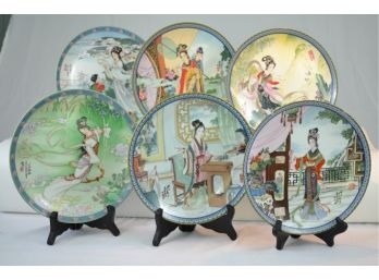 Set Of Six (6) Decorative Plates From Imperial Jingdezhen Porcelain