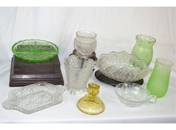 Depression Era And Cut Glass Lot