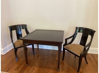 BAKER  Furniture Jacques Garcia Collection  Game Table With 2  Palladian Arm Chairs  ( Paid $ 5,850 )