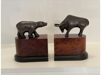 Bull & Bear Bronze Bookends