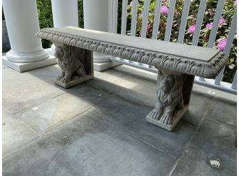 Concrete Bench With Lions Legs