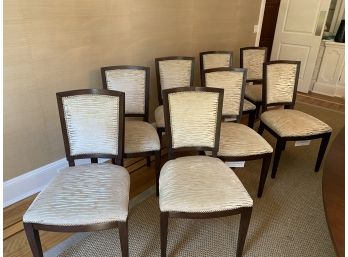 KRAVET  FURNITURE    ' Rivoli'  8   Dining Chairs With Nail Head Trim  (paid 4,800 ).